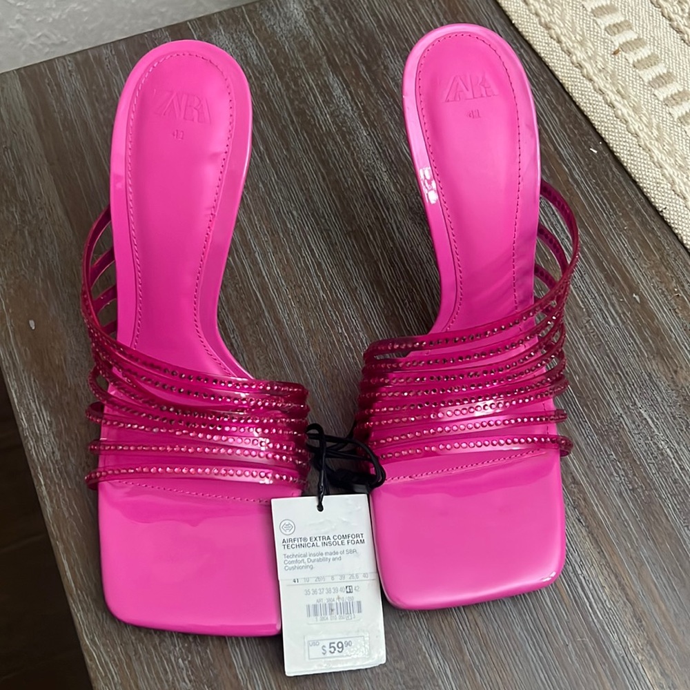 Zara pink heels 3in very comfortable